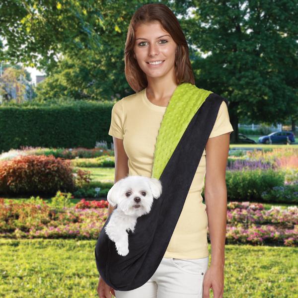 Reversible Sling Dog Carrier - Green/Black
